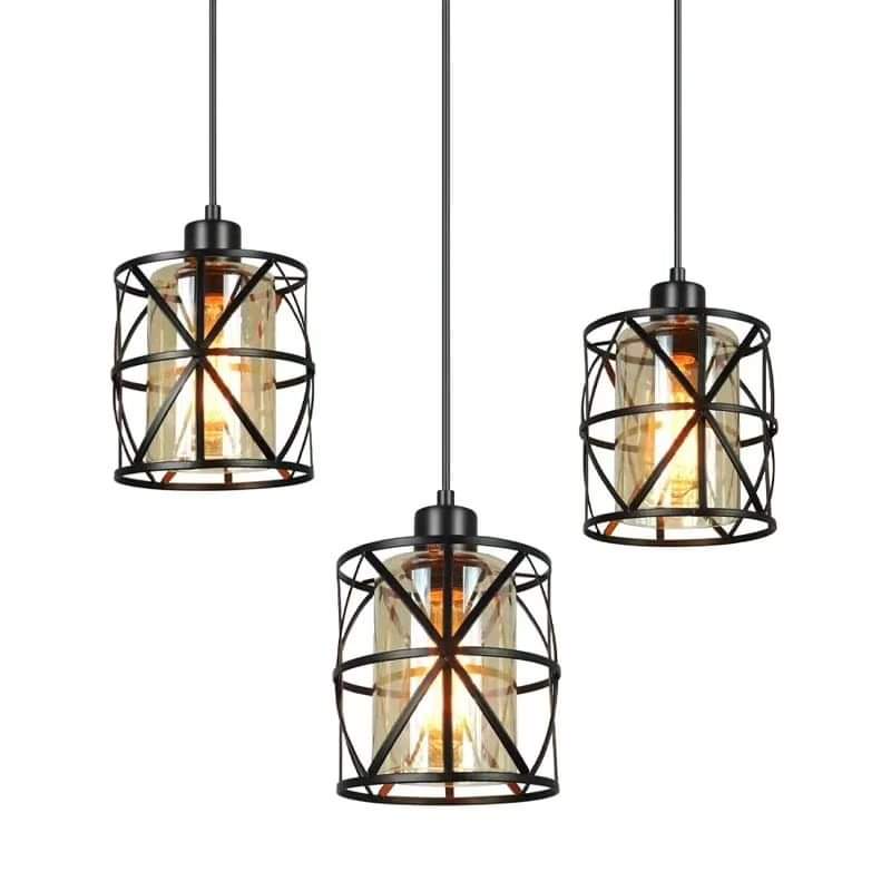 Industrial Glass Globe Ball Pendant Light