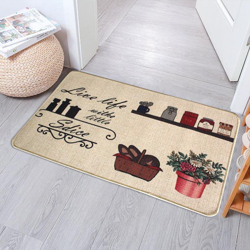 Rubber bottom entry door mat