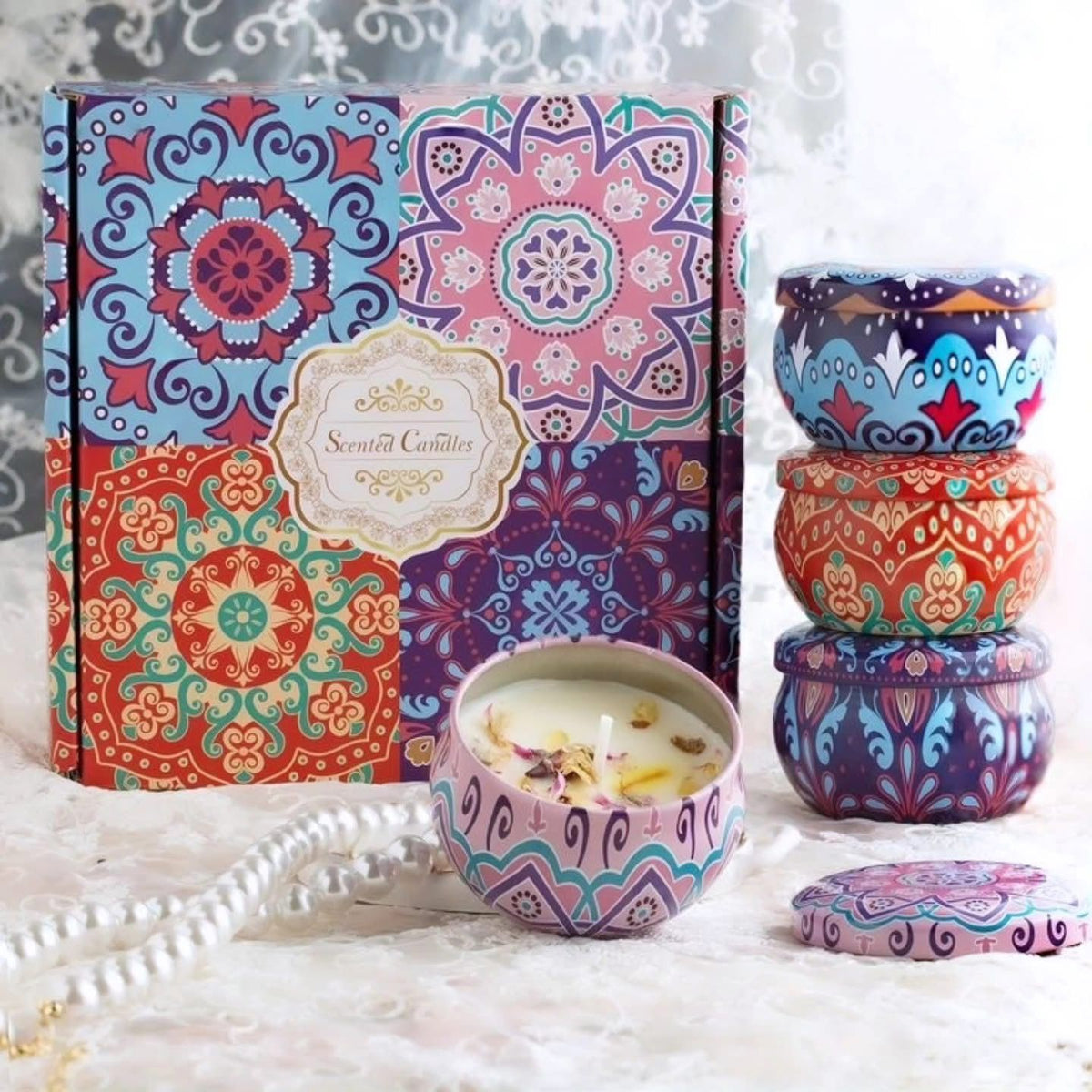 Scented Candles 4pcs Gift Set