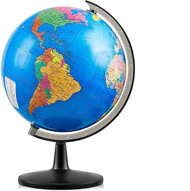 World Map Globe Decor