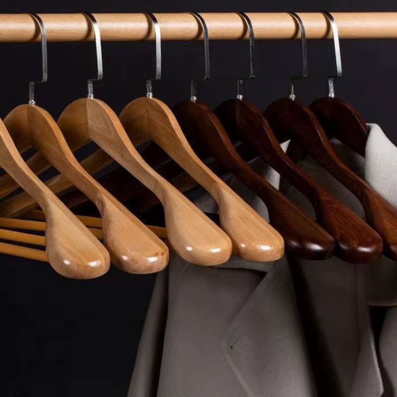 Wide Wooden Hangers 10pcs