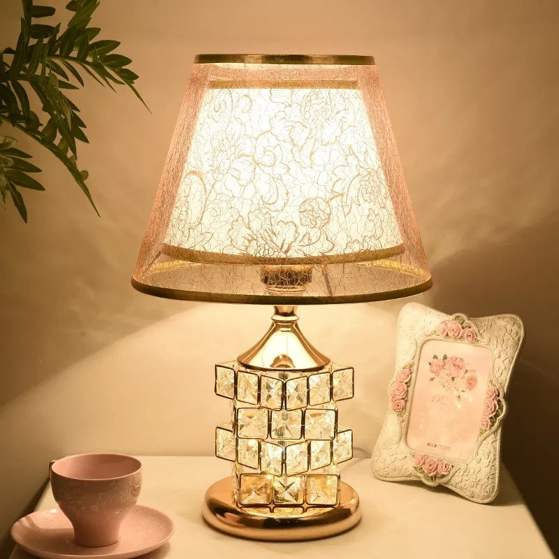 European Crystal Table Lamp