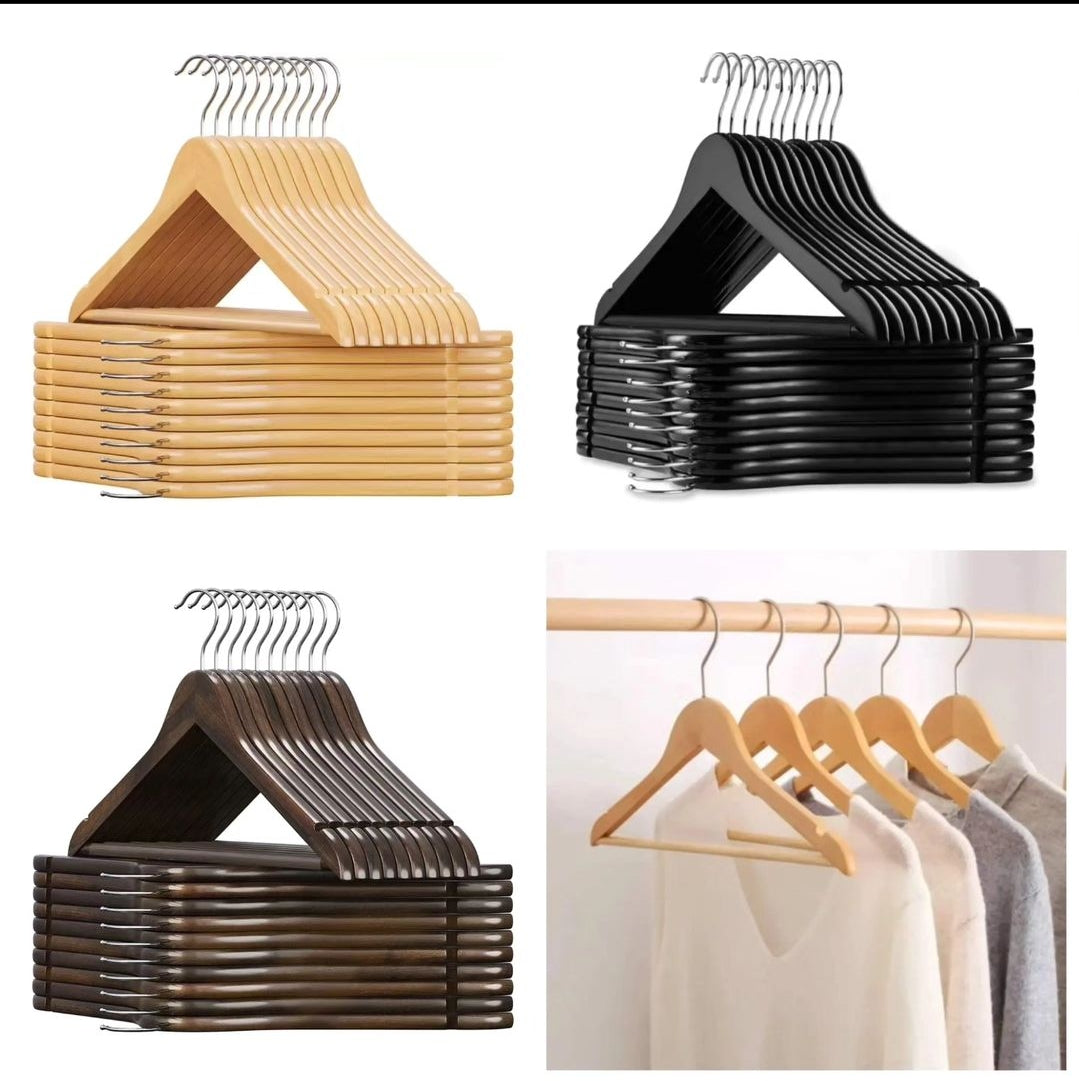 10pcs Wooden Hangers