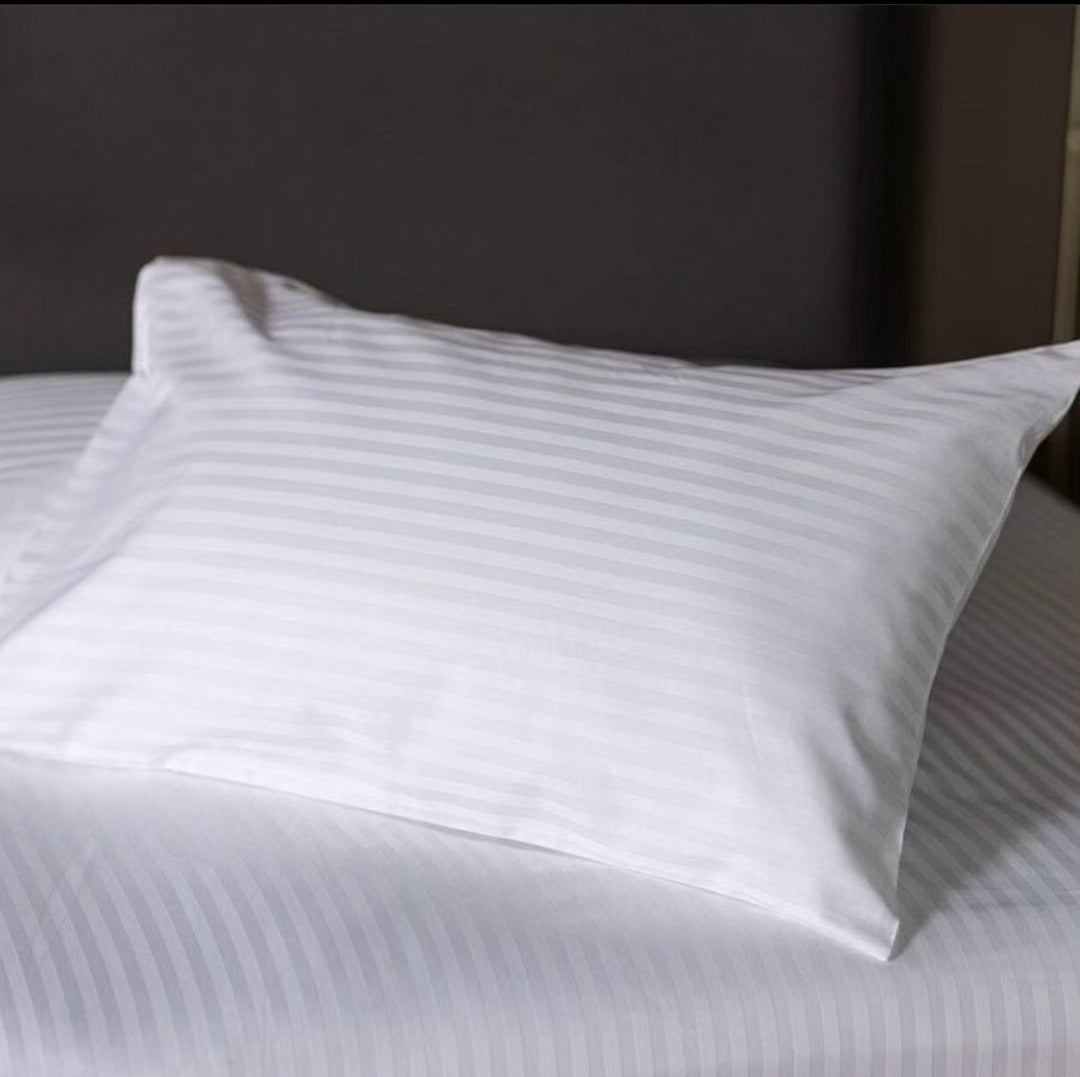 White cotton pillow cases-/ pair