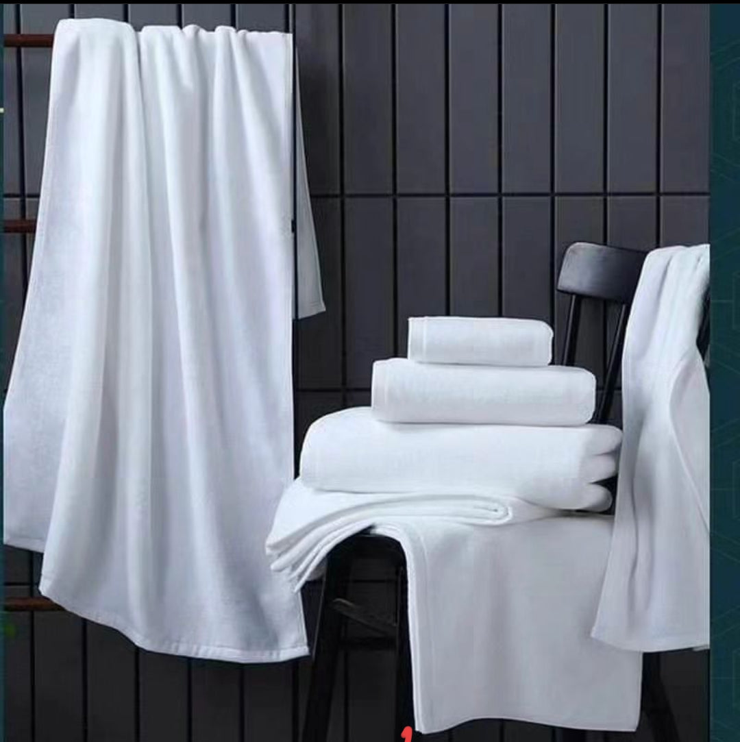 White cotton towels