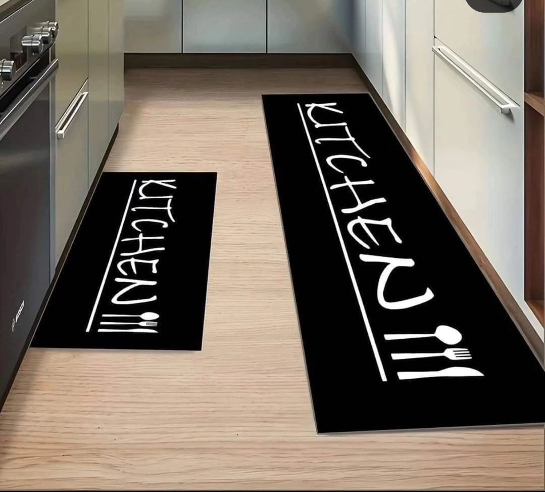 Kitchen Antislip Mats Black Nov