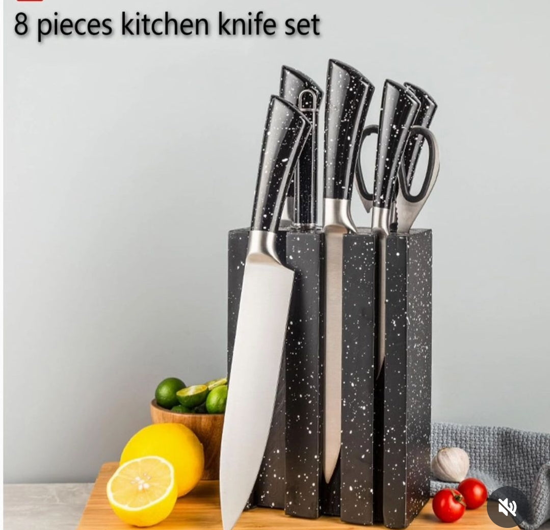 8pcs Marble Kitchen Knives