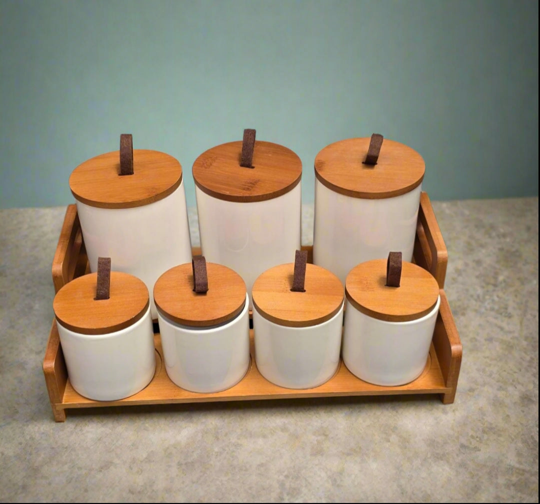 7pcs Ceramic Canisters