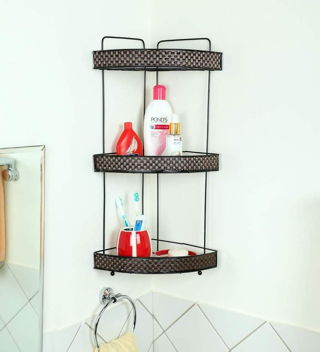 3Layer Triangular Bathroom Organizer