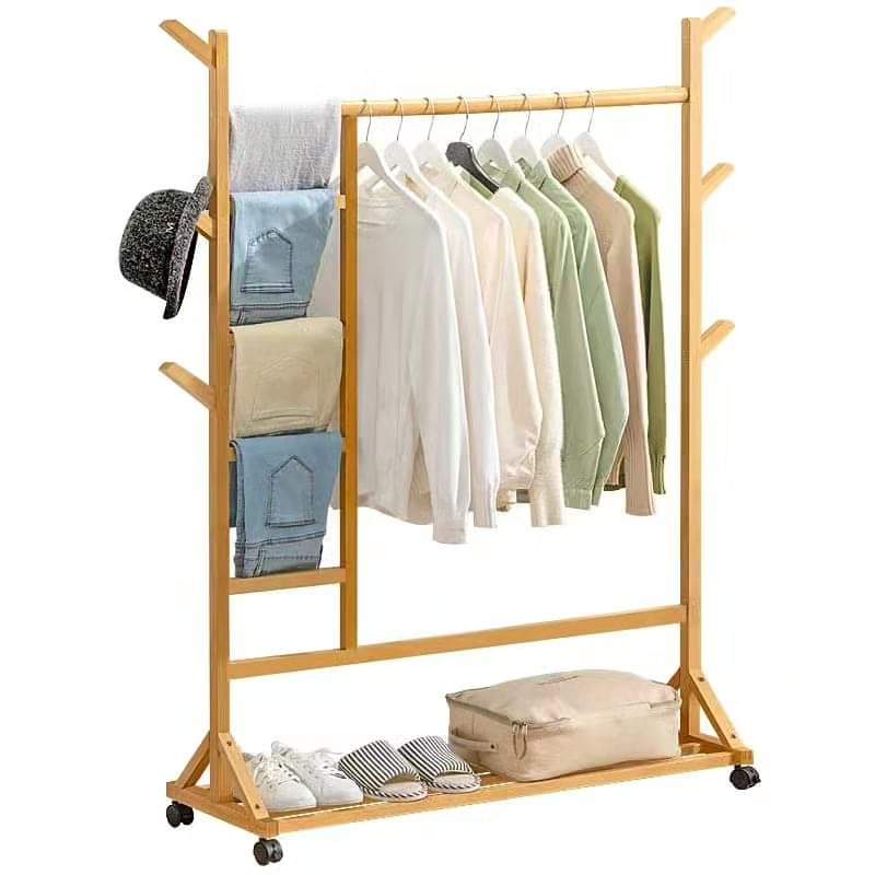 Bamboo cloth rack