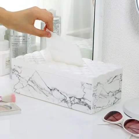 Napkin Holder With Marble Printing