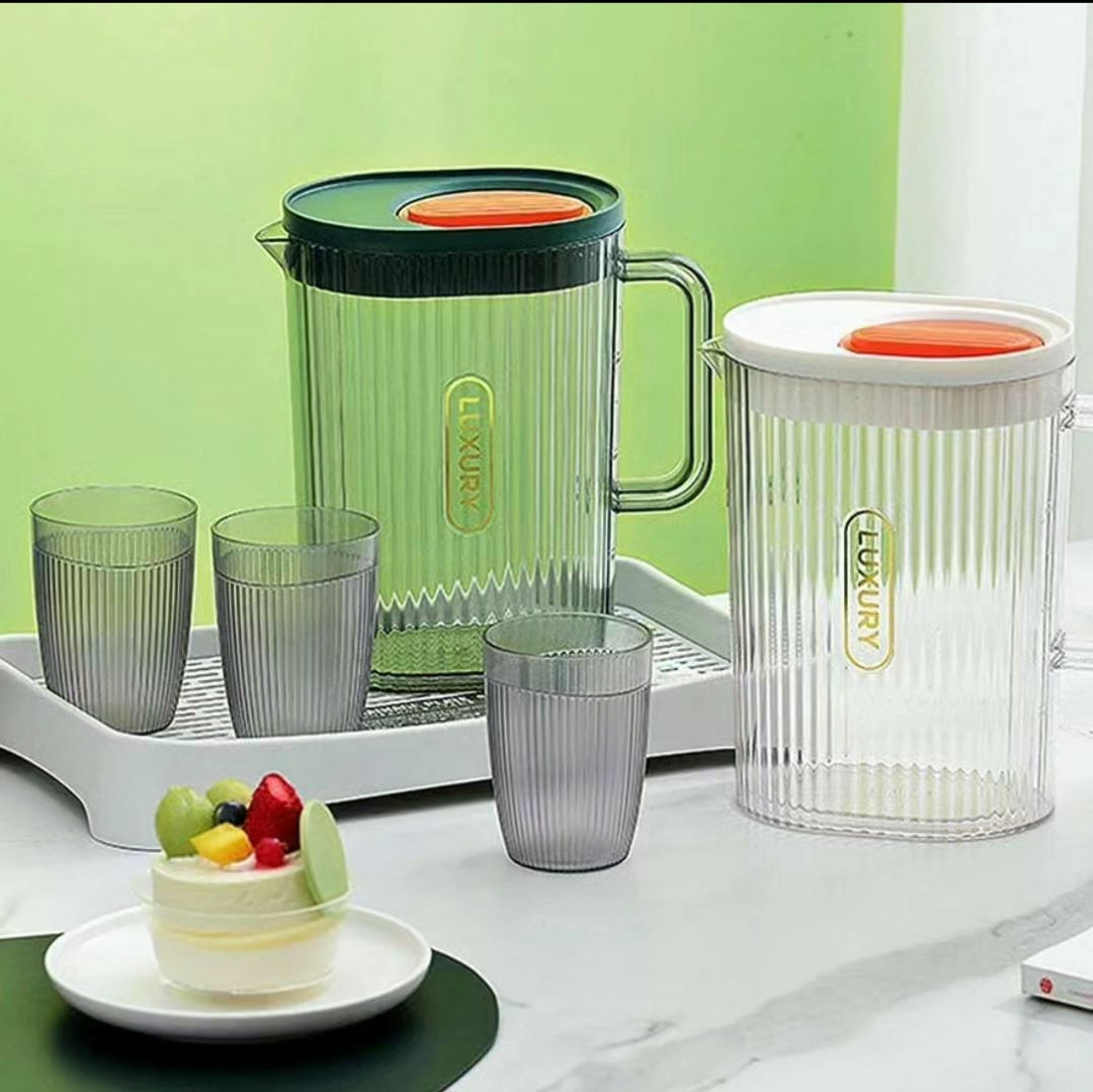 2L Beverage Jug with 4 Glasses