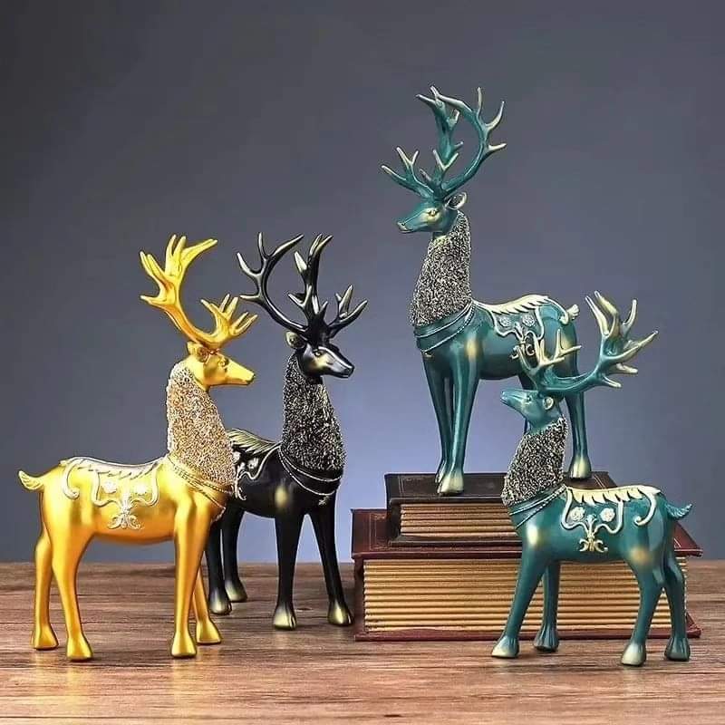 2pcs Standing Deer Decors