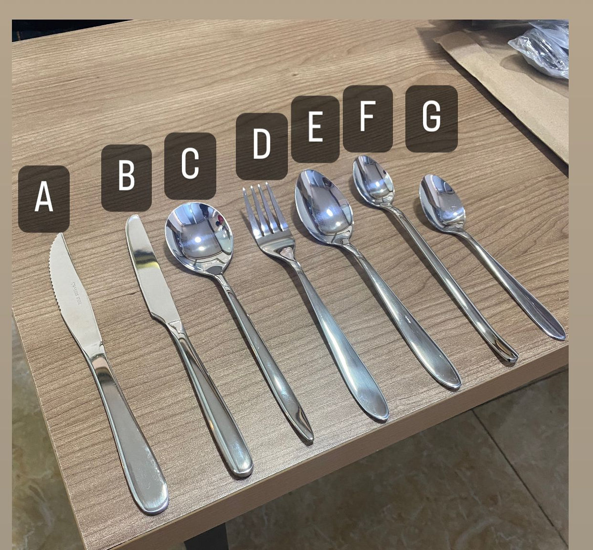 12pc Itemized Cutlery per Dozen