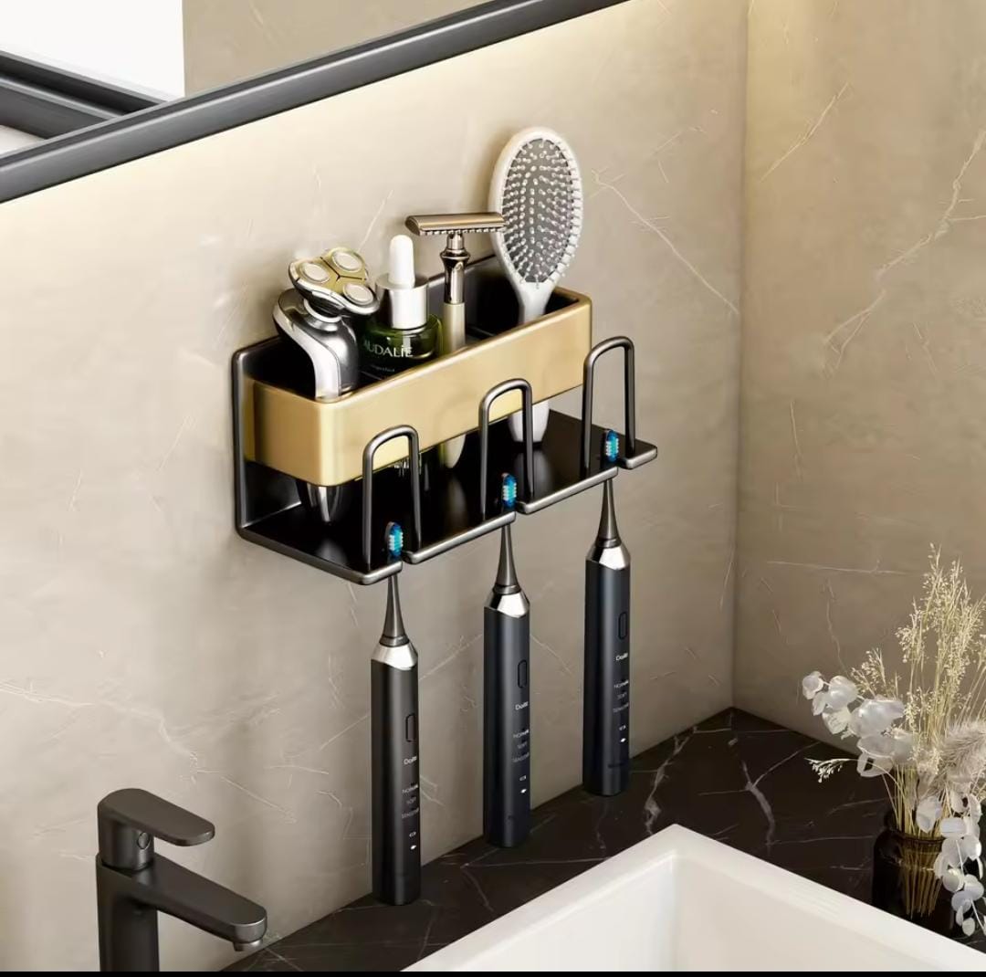 Metallic Toothbrush Holder