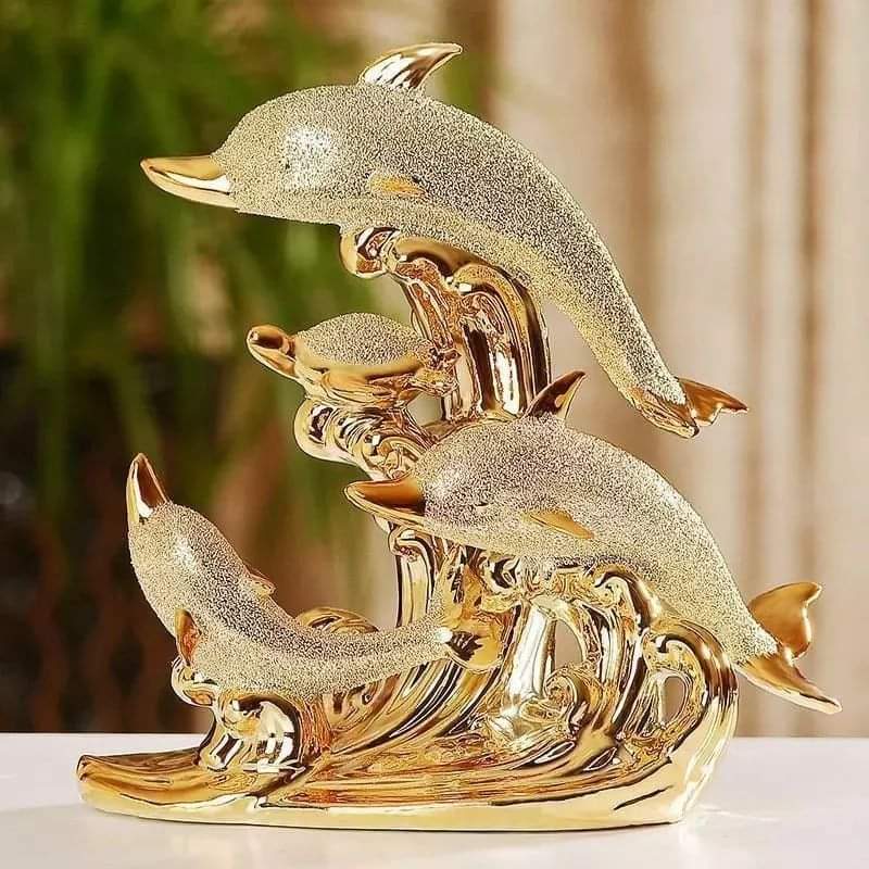 Gold Dolphine Decor