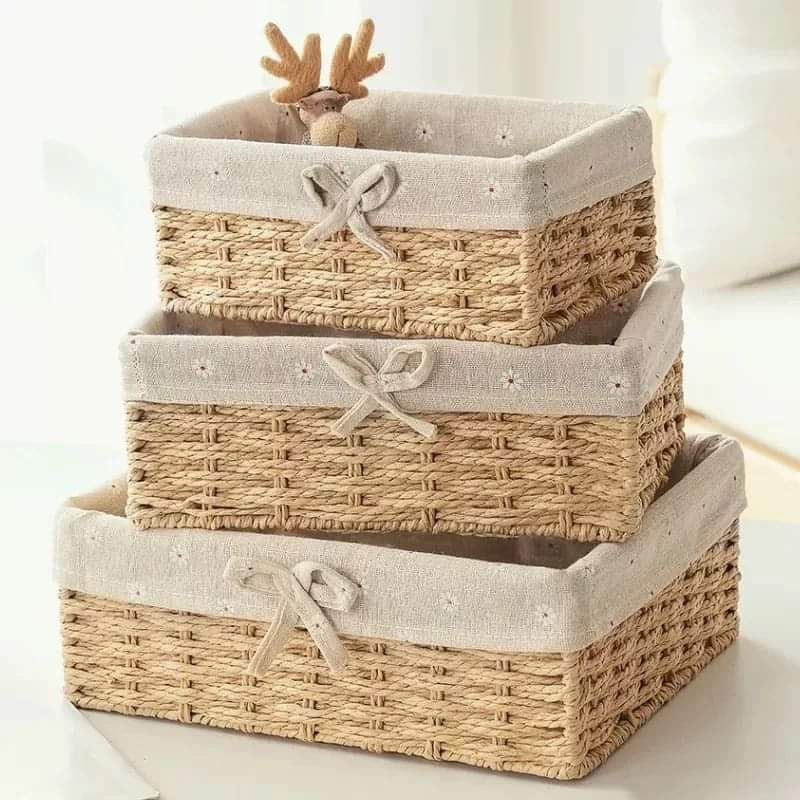 3pcs rattan basket