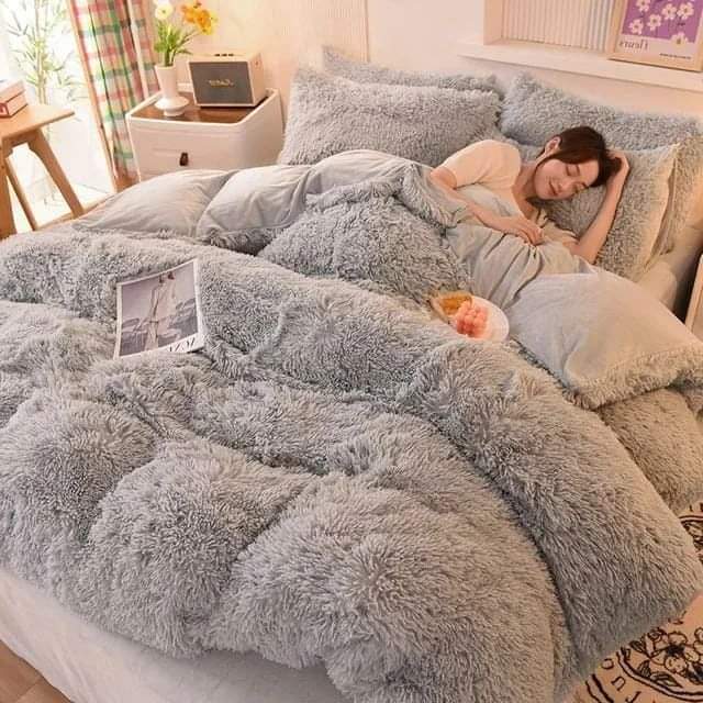 6pc plush duvet set