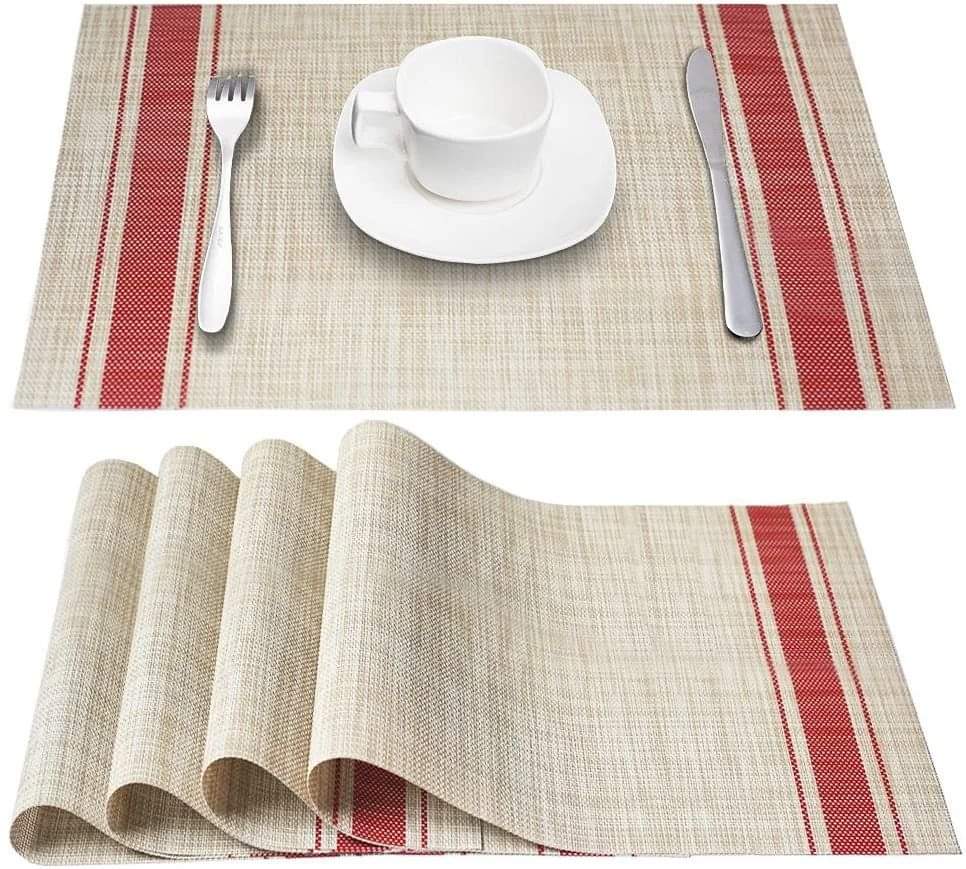 6pcs Heat resistant pvc placemats