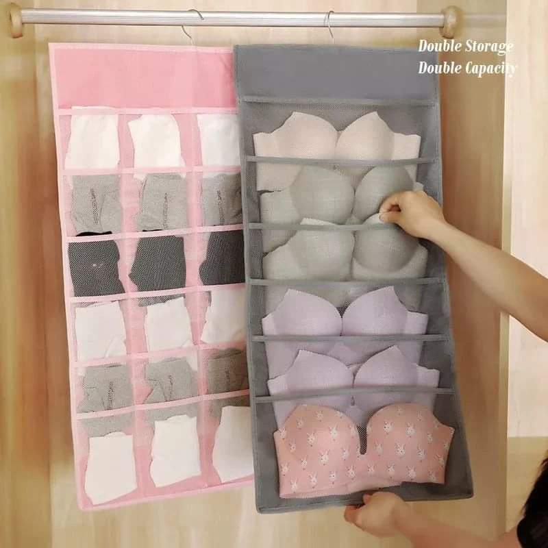 Double sided underwear/socks organizer