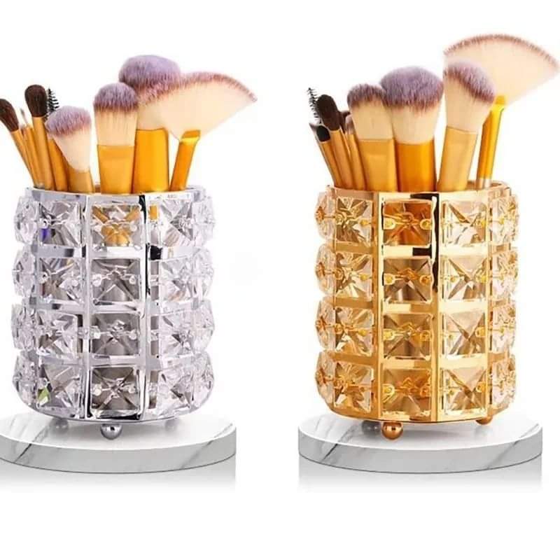 Crystal makeup brush/stationery holder