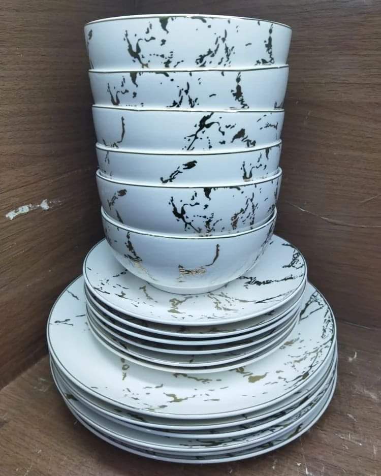 18pcs Marble dinner