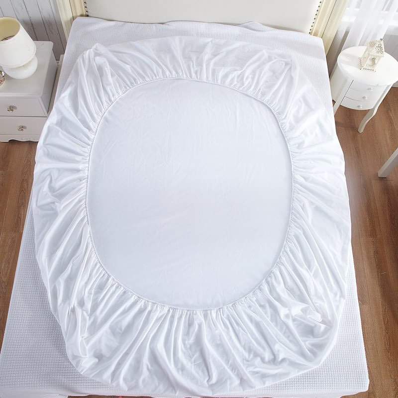 6*6/6*7 Luxury Fitted white bedsheet