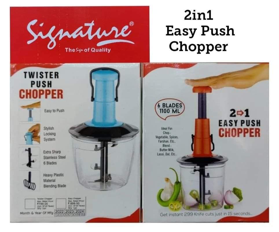 2 in 1 Twister Push Chopper 1100ml