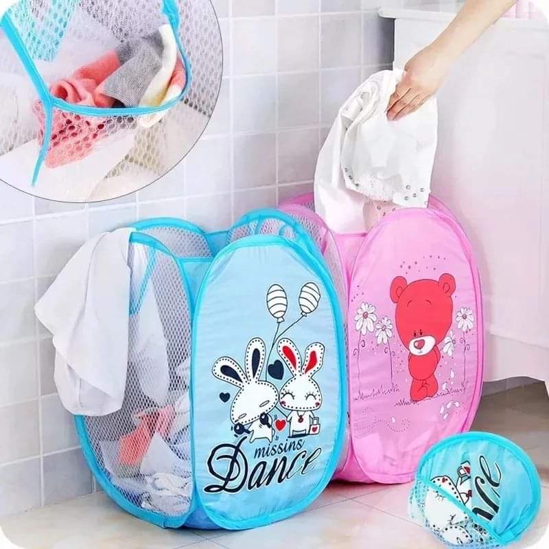 Foldable kids  laundry basket