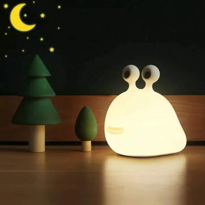 Cartoon silicone slug sleeping bedroom lamp