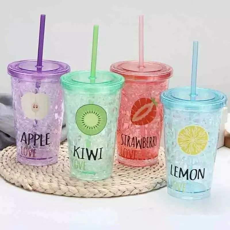 Double wall Acrylic ice smoothie frosty mug