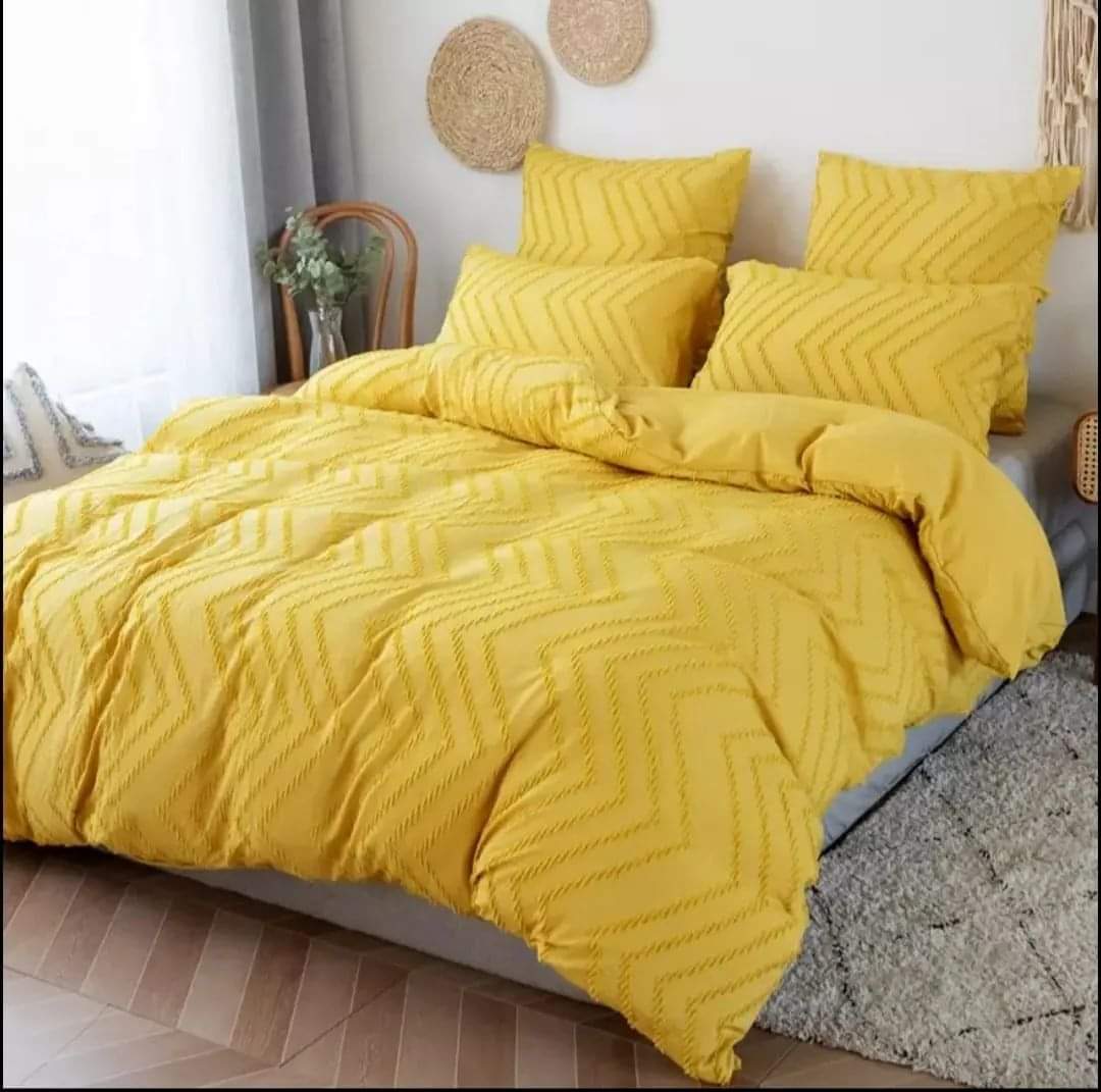 3pc Tufted Wave Duvet cover set