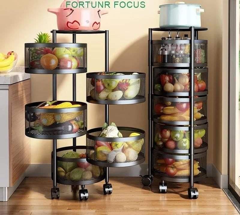 Round rotating vegetables rack
