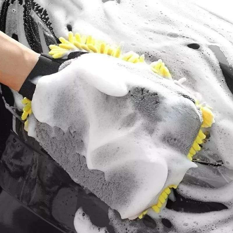 2pcs  Chenille  Cleaning Mittens