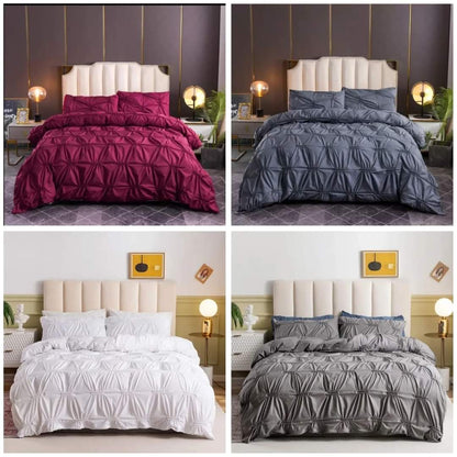 3pc Double Pinch Pleat Duvet cover set