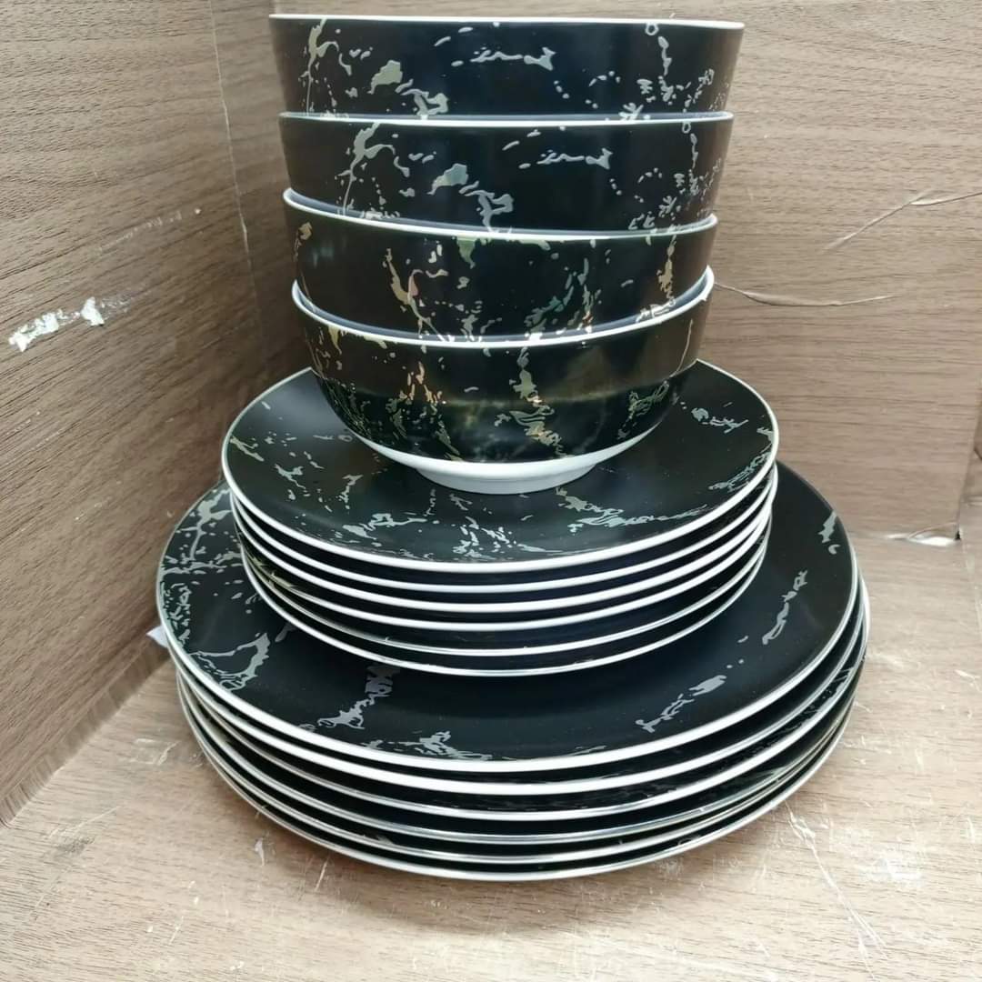 18pcs Ceramic Marble Dinner Set