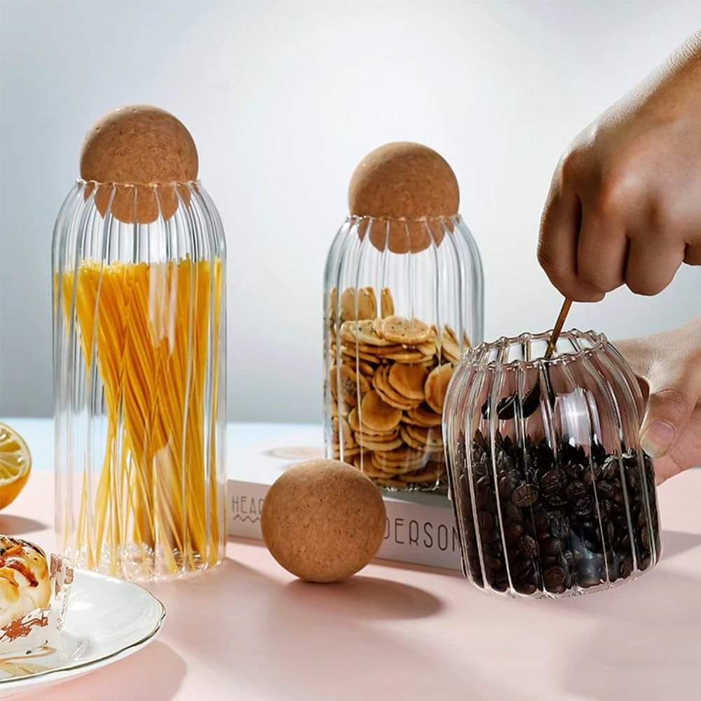 3pc ball cork jars