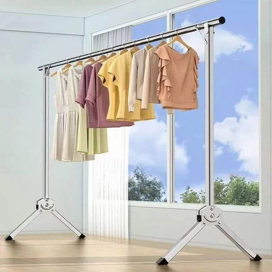 Single pole clothes drying rail