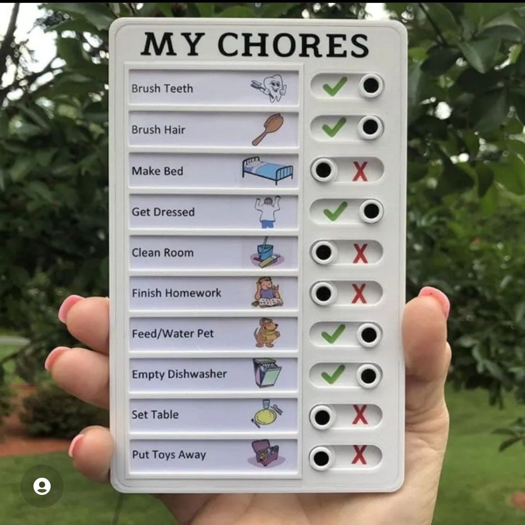 My chores kids checklist board