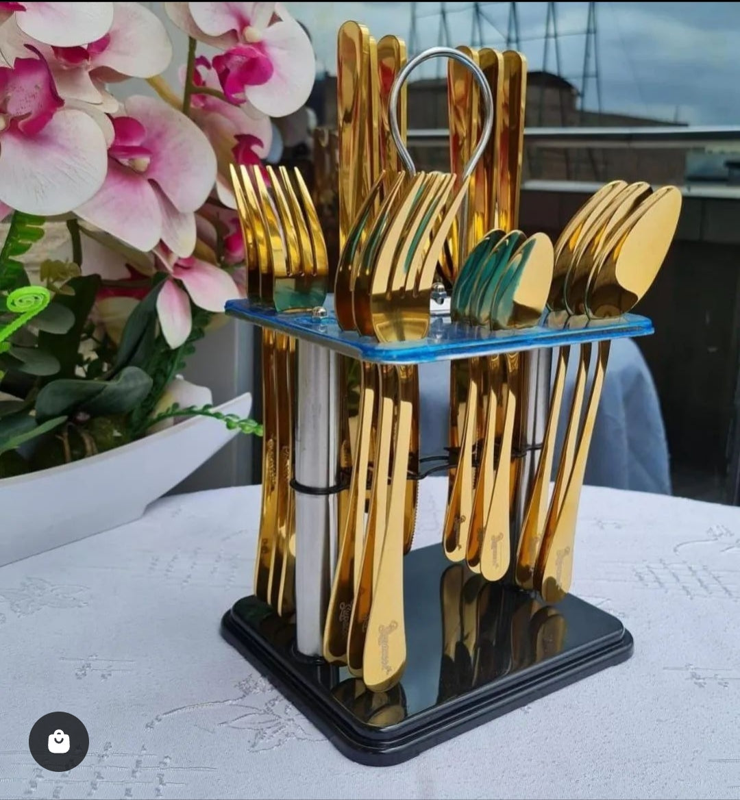 24pcs spoon sets with unique holder