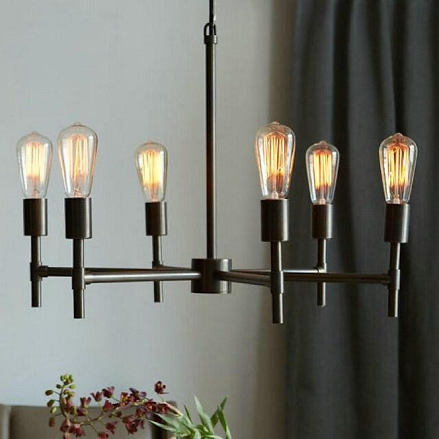 The American Village Simple Retro Edison Light Chandelier