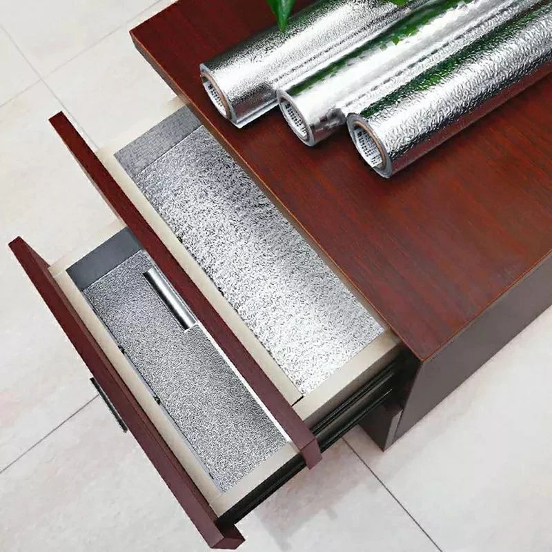 Adhesive aluminium drawer liners